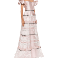 Off Shoulder Satin Maxi Dress by Gemy Maalouf - Rental Hong Kong