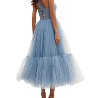 One - Shoulder Cocktail Tulle Dress Blue by Milla - Rental Hong Kong
