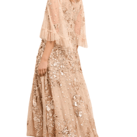 Papillon Ankle Gown Champagne by Needle & Thread - Rental Hong Kong