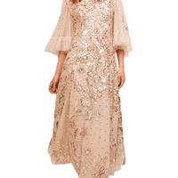 Papillon Ankle Gown Champagne by Needle & Thread - Rental Hong Kong