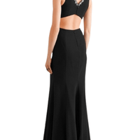 Rhinestone Cutout Dress Black by Marchesa Notte - Rental Hong Kong