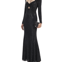 Rhinestone Mesh Sweetheart Midi Dress Black by Self Portrait - Rental Hong Kong