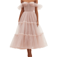Ruffled Tulle Midi Dress Pink by Milla - Rental Hong Kong