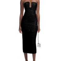 Sequin Boucle Midi Dress Black by Self Portrait - Rental Hong Kong