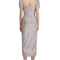 Sequin Midi Dress Silver by Self Portrait - Rental Hong Kong
