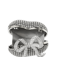 Silver Crystal Heart Clutch Silver by Self Portrait - Rental Hong Kong