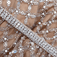 Tan Grid Sequin Tiered Midi Dress Beige by Self Portrait - Rental Hong Kong