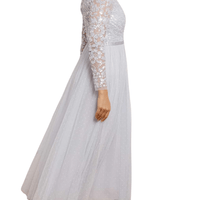 Tempest Bodice V - Neck Ankle Gown by Needle & Thread - Rental Hong Kong