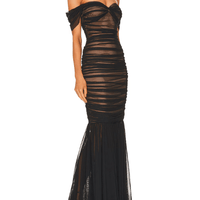 Walter Fishtail Gown Black by Norma Kamali - Rental Hong Kong