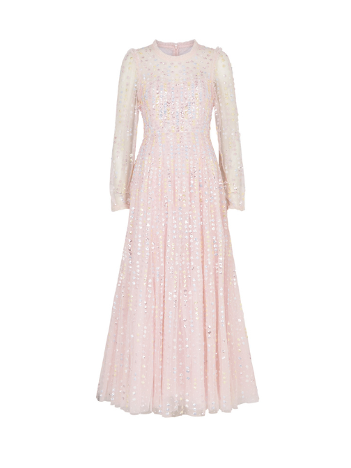Raindrop Sequin-Embellished Tulle Gown