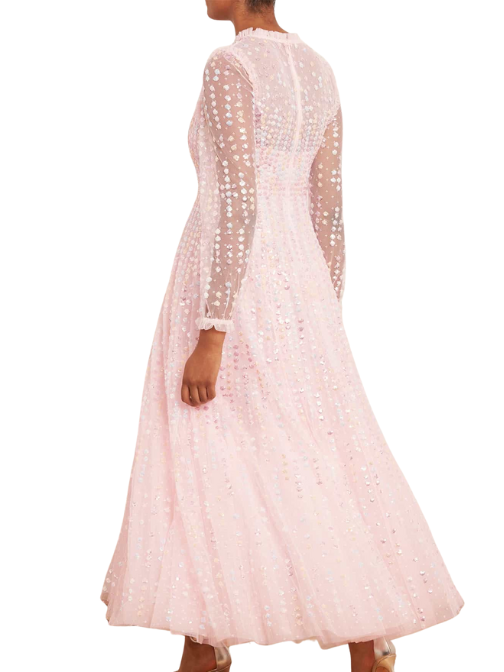 Raindrop Sequin-Embellished Tulle Gown