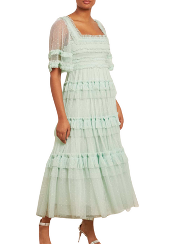 Peaches Ruffled Tulle Dress