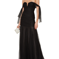 Good Vibes Off Shoulder Gown Black