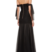 Good Vibes Off Shoulder Gown Black