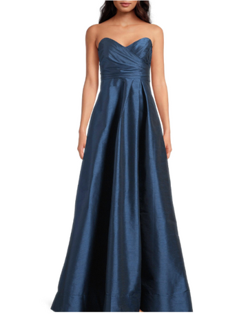 Kayla Strapless Gown Blue