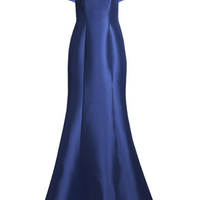 Beaded Off-The-Shoulder Gown Blue