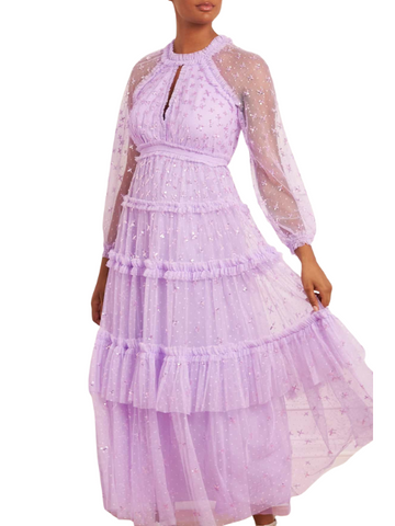 Sequin Kisses Ankle Gown