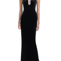 Velvet Maxi Dress Black
