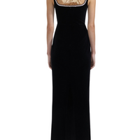 Velvet Maxi Dress Black