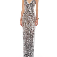 Allegra Silver Maxi Dress Silver