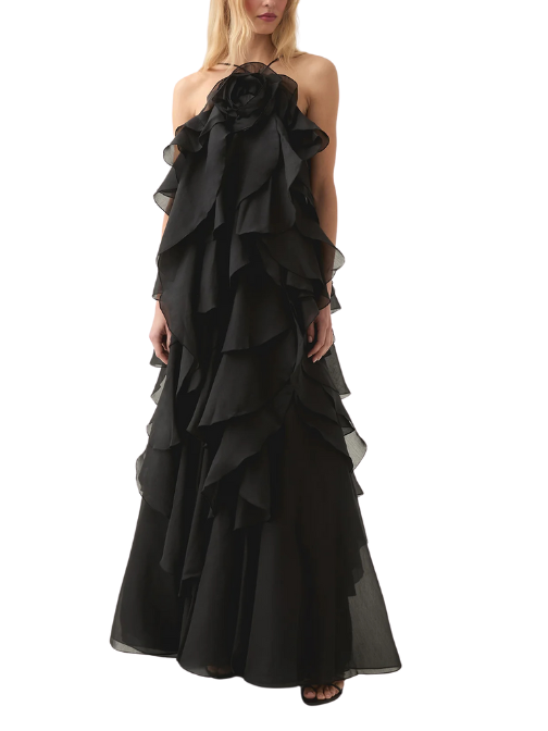 Pandorea Layered Maxi Dress Black