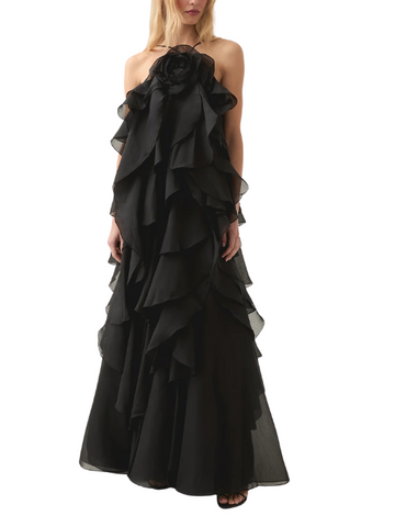 Pandorea Layered Maxi Dress Black