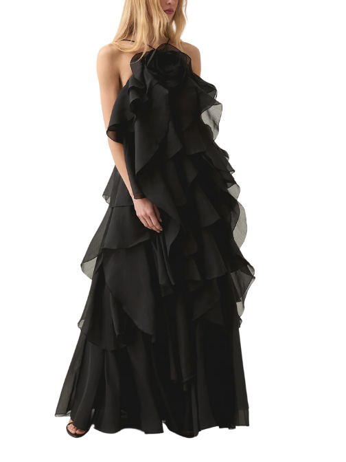 Pandorea Layered Maxi Dress Black