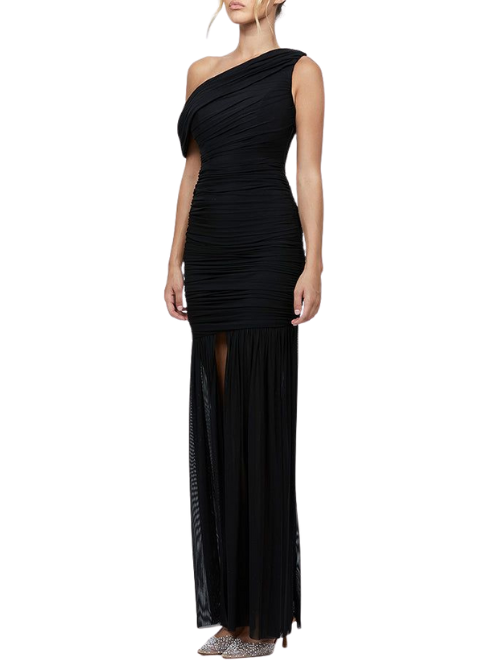 Issi Off Houlder Maxi Dress Black