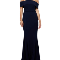 Zola Off Shoulder Gown Blue