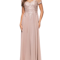 Beaded Mesh Gown