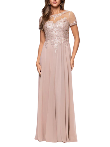 Beaded Mesh Gown