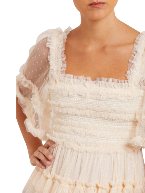 Peaches Smocked Ankle Gown