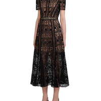 BLACK PRAIRIE MIDI DRESS Black
