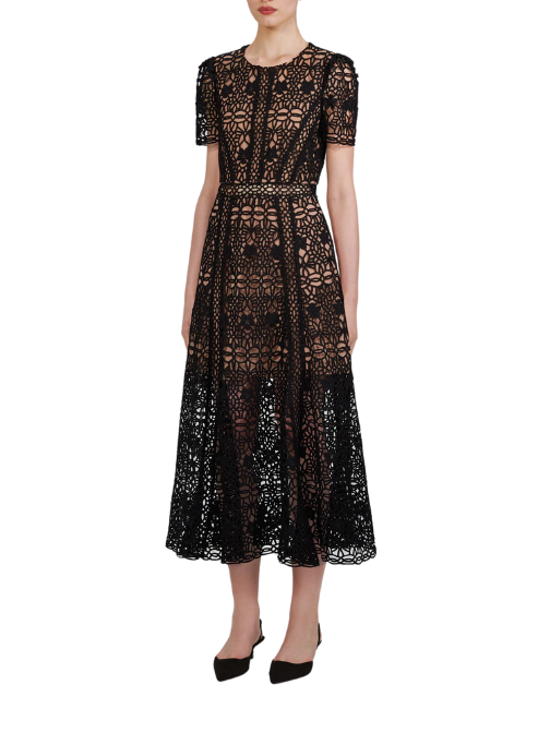 BLACK PRAIRIE MIDI DRESS Black