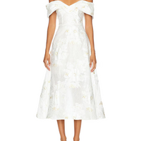Octavia Midi Dress White