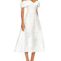 Octavia Midi Dress White