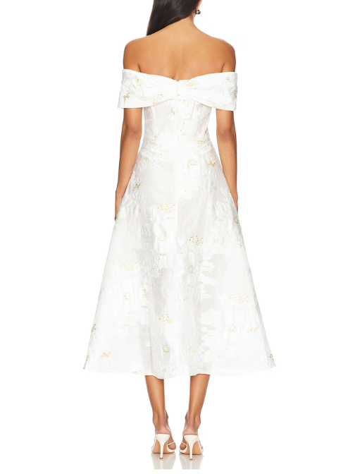 Octavia Midi Dress White