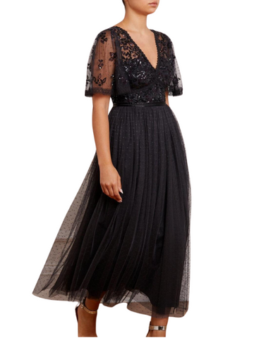 Shimmer Primrose Bodice Ankle Gown