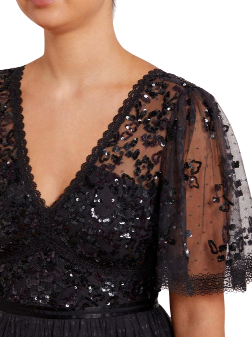 Shimmer Primrose Bodice Ankle Gown