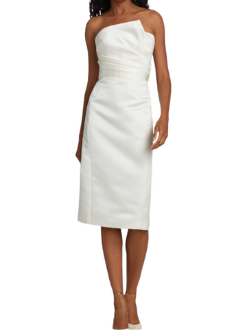 Strapless Slim Dressm White