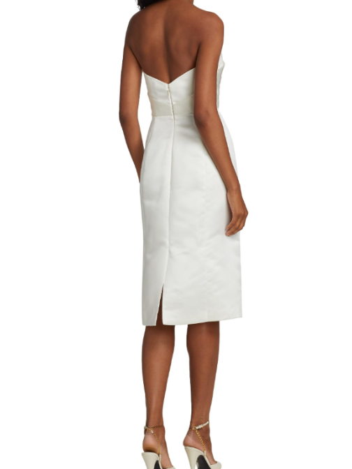 Strapless Slim Dressm White