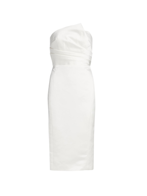 Strapless Slim Dressm White