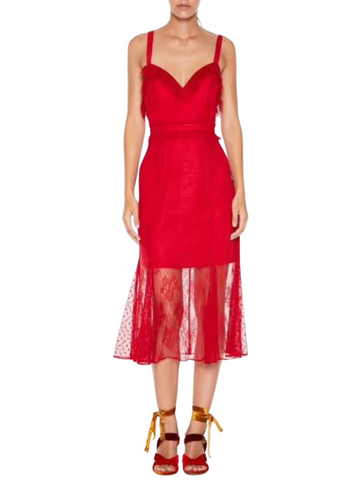 Tango Dreams Midi Dress Red