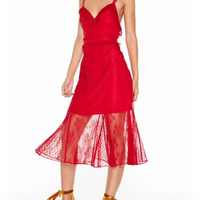 Tango Dreams Midi Dress Red