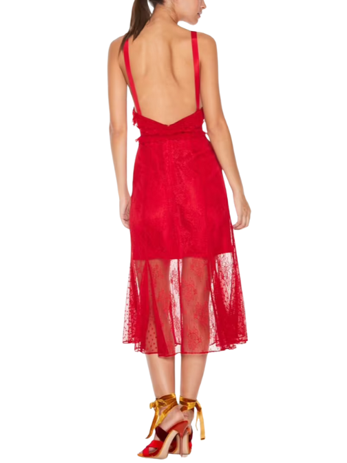 Tango Dreams Midi Dress Red
