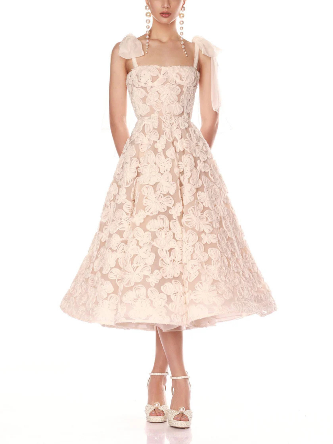 Bronx and Banco Sabrina White Midi Dress rental in Hong Kong – elegant sleeveless white design, midi length for special events