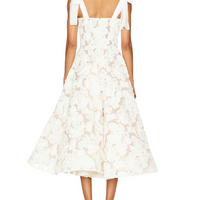 Sabrina White Midi Dress White