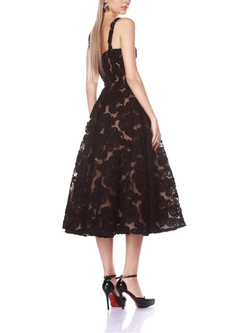 Sabrina Noir Midi Dress Black