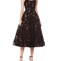 Sabrina Noir Midi Dress Black