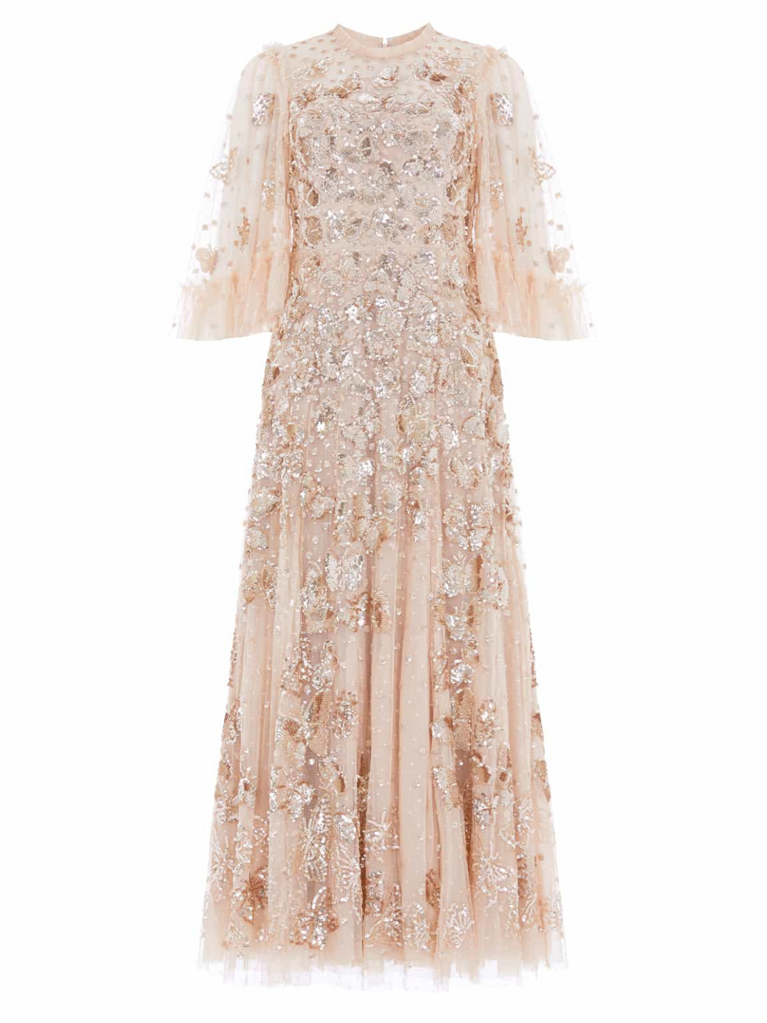 Papillon Ankle Gown Champagne